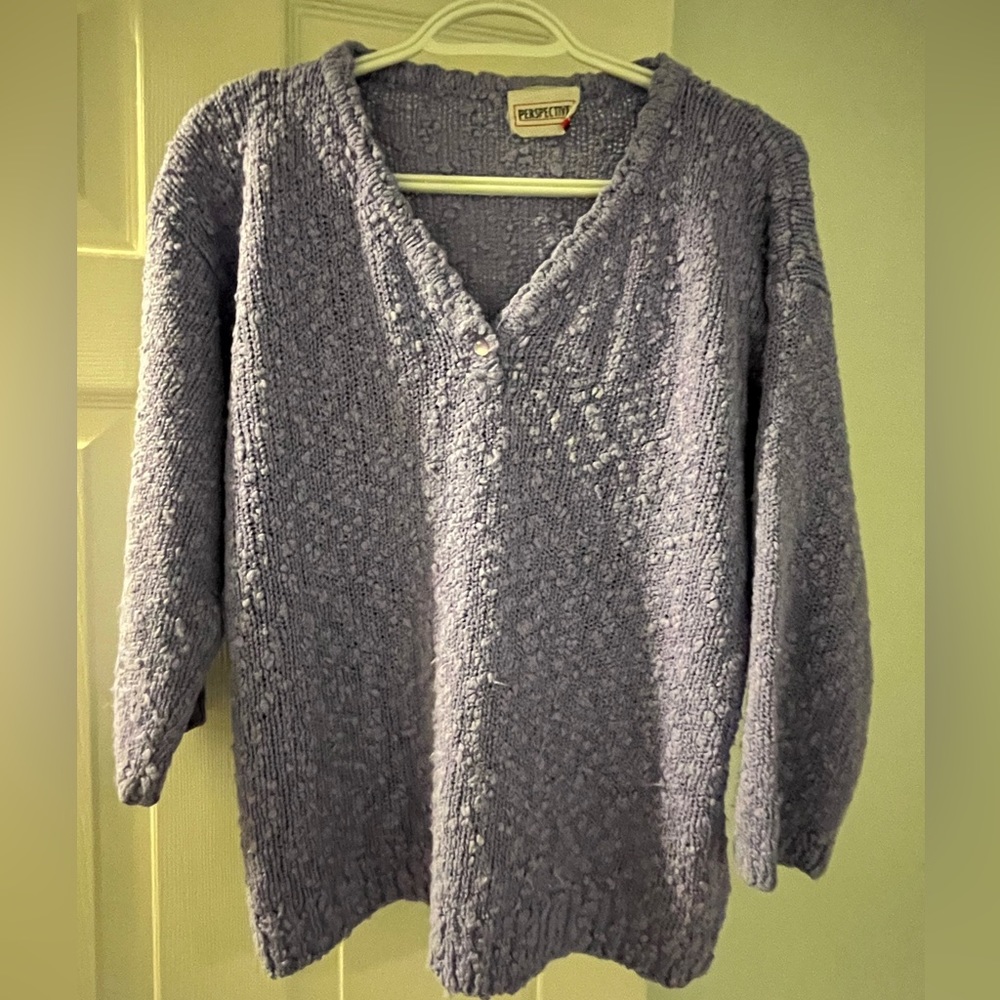 ***😀3 for $35./Perspective dark lavender sweater.